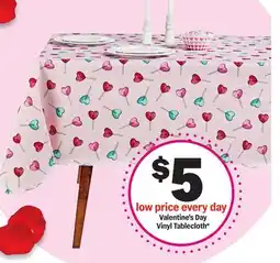 Meijer Valentine's Day Vinyl Tablecloth offer