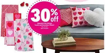 Meijer Valentine's Day Kitchen Towels and Decorative Pillows offer