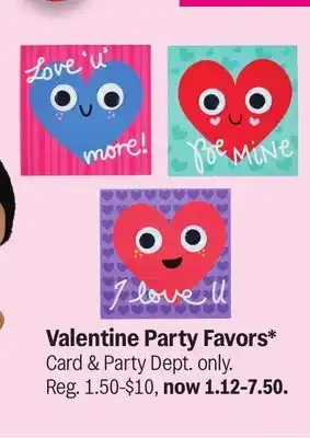 Meijer Valentine Party Favors offer