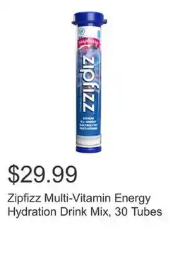 Costco Zipfizz Multi-Vitamin Energy Hydration Drink Mix, 30 Tubes offer