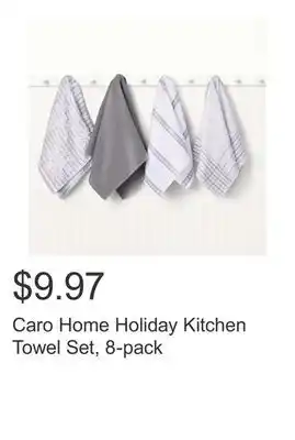 Costco Caro Home Holiday Kitchen Towel Set, 8-pack offer