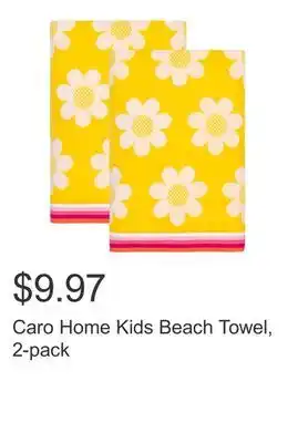 Costco Caro Home Kids Beach Towel, 2-pack offer