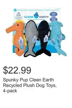 Costco Spunky Pup Clean Earth Recycled Plush Dog Toys, 4-pack offer