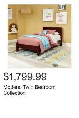 Costco Modeno Twin Bedroom Collection offer