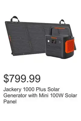 Costco Jackery 1000 Plus Solar Generator with Mini 100W Solar Panel offer