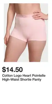 Victoria's Secret Cotton Logo Heart Pointelle High-Waist Shortie Panty offer