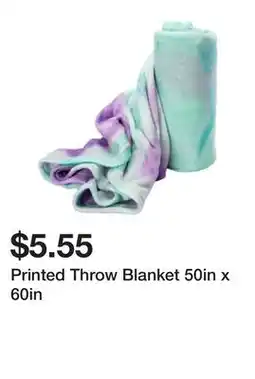 Five Below Printed Throw Blanket 50in x 60in offer