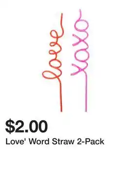 Five Below Love' Word Straw 2-Pack offer