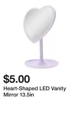 Five Below Heart-Shaped LED Vanity Mirror 13.5in offer