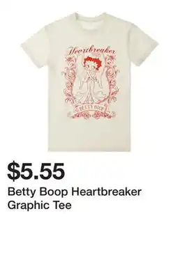 Five Below Betty Boop Heartbreaker Graphic Tee offer