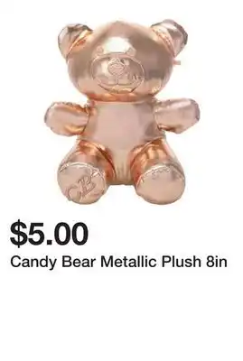 Five Below Candy Bear Metallic Plush 8in offer