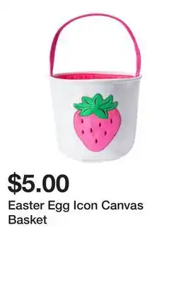 Five Below Easter Egg Icon Canvas Basket offer