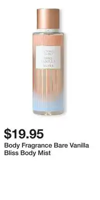 Victoria's Secret Body Fragrance Bare Vanilla Bliss Body Mist offer