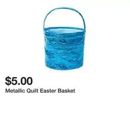 Five Below Metallic Quilt Easter Basket offer