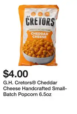 Five Below G.H. Cretors Cheddar Cheese Handcrafted Small-Batch Popcorn 6.5oz offer