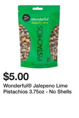 Five Below Wonderful Jalepeno Lime Pistachios 3.75oz - No Shells offer