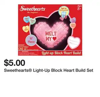 Five Below Sweethearts Light-Up Block Heart Build Set offer