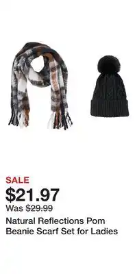 Cabela's Natural Reflections Pom Beanie Scarf Set for Ladies offer