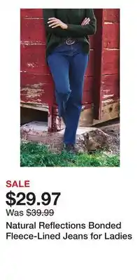 Cabela's Natural Reflections Bonded Fleece-Lined Jeans for Ladies offer