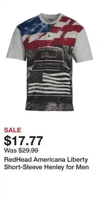 Cabela's RedHead Americana Liberty Short-Sleeve Henley for Men offer