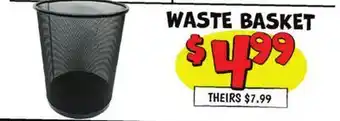 Ollie's WASTE BASKET offer