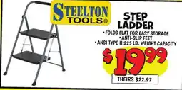 Ollie's STEELTON TOOLS STEP LADDER offer