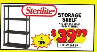 Ollie's Sterilite STORAGE SHELF offer