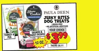 Ollie's PAULA DEEN JERKY BITES DOG TREATS offer