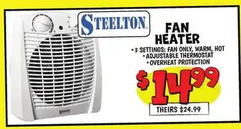 Ollie's STEELTON FAN HEATER offer