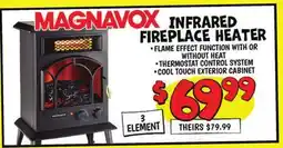 Ollie's MAGNAVOX INFRARED FIREPLACE HEATER offer