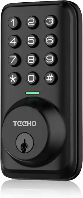 Walmart TEEHO Keyless Entry Keypad Smart Electronic Digital Deadbolt Door Lock for Front Door - Matte Black offer