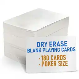 Walmart LotFancy Blank Playing Cards, 180Pcs, Dry Erase, Reusable Flash Cards offer