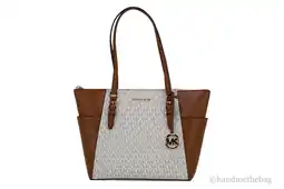 Walmart Michael Kors Michael Kors Women Leather Shoulder Tote Bag Purse Handbag+Double Zipper Wallet offer