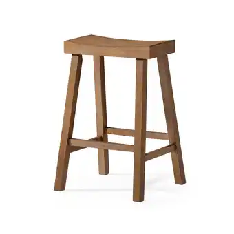 Walmart Open Box Maven Lane Vincent Wooden Rustic Kitchen Counter Stool,Natural Finish offer