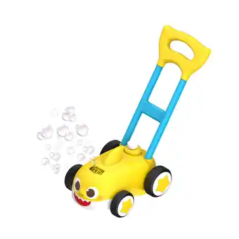 Walmart Pinkfong Baby Shark Kids Push Bubble Blower Lawn Mower, Bubble Blowing Fun for Toddlers offer