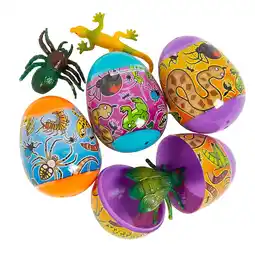 Walmart 2 1/4 Bug & Reptile Toy-Filled Plastic Easter Eggs, Party Supplies, Easter, 12 Pieces offer