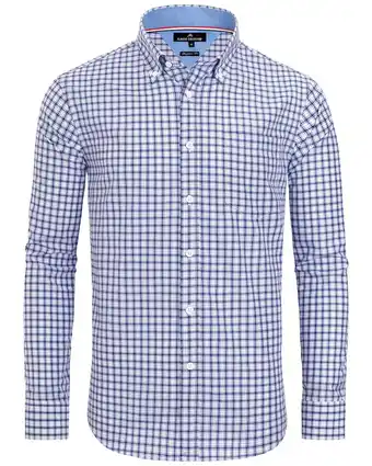 Walmart Alimens & Gentle Men's Plaid Button Down Shirts Cotton Long Sleeve Shirts Gingham Shirt offer