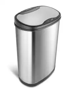 Walmart Nine Stars 13.2 Gallon Trash Can, Motion Sensor Kitchen Trash Can, Stainless Steel offer