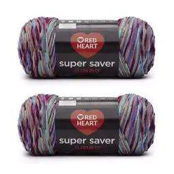 Walmart Red Heart SS JUMBO #4 Worsted Acrylic Yarn, Starburst print 10oz/283g 482 Yards (2pk) offer