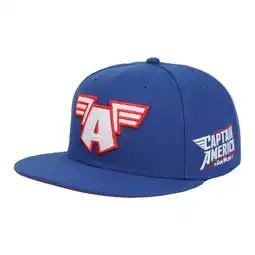 Walmart Marvel Universe Captain America A Logo Blue Snapback Hat-OSFA offer