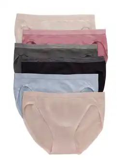 Walmart Hanes Women's Comfort Flex Fit Seamless Bikini Underwear, 6-Pack offer