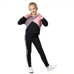 Walmart PatPat Kid Girls Sweatshirt and Jogger Set Leopard & Color Block Outfits Set Size 4-12 offer