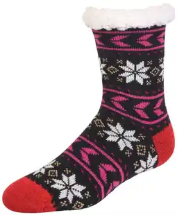 Walmart Women Thermal Christmas Non-Skid Slipper Socks Soft and Fuzzy offer