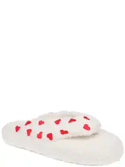 Walmart Joyspun Women's Heart Thong Slippers offer