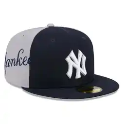 Walmart Men's New Era Navy/Gray New York Yankees Gameday Sideswipe 59FIFTY Fitted Hat offer