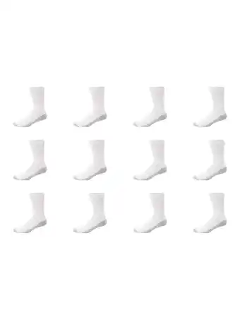 Walmart Hanes Men's Double Tough Durability Crew Socks, 12-Pack offer