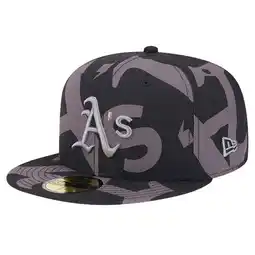 Walmart Men's New Era Black Athletics Logo Fracture 59FIFTY Fitted Hat offer