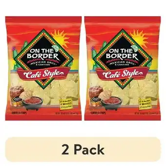 Walmart (2 pack) On The Border Cafe Style Tortilla Chips, Gluten-Free, 16.5 oz Bag offer