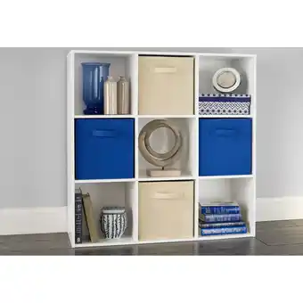 Walmart ClosetMaid 9 Cube Wood Stackable Bookcase Display Shelf Organizer, White offer