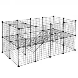 Walmart ZENY Two Tiers Dog Pet Playpen Small Animals Exercise Crate Metal Wire Fence offer